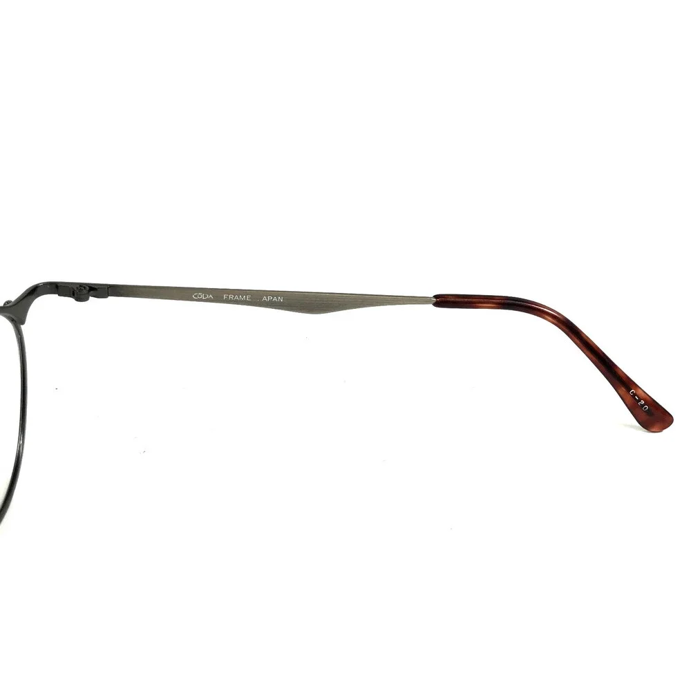 Coda Eyeglasses Frames C-20 QB63 Antique Black Gray Round Modernist 44-21-132